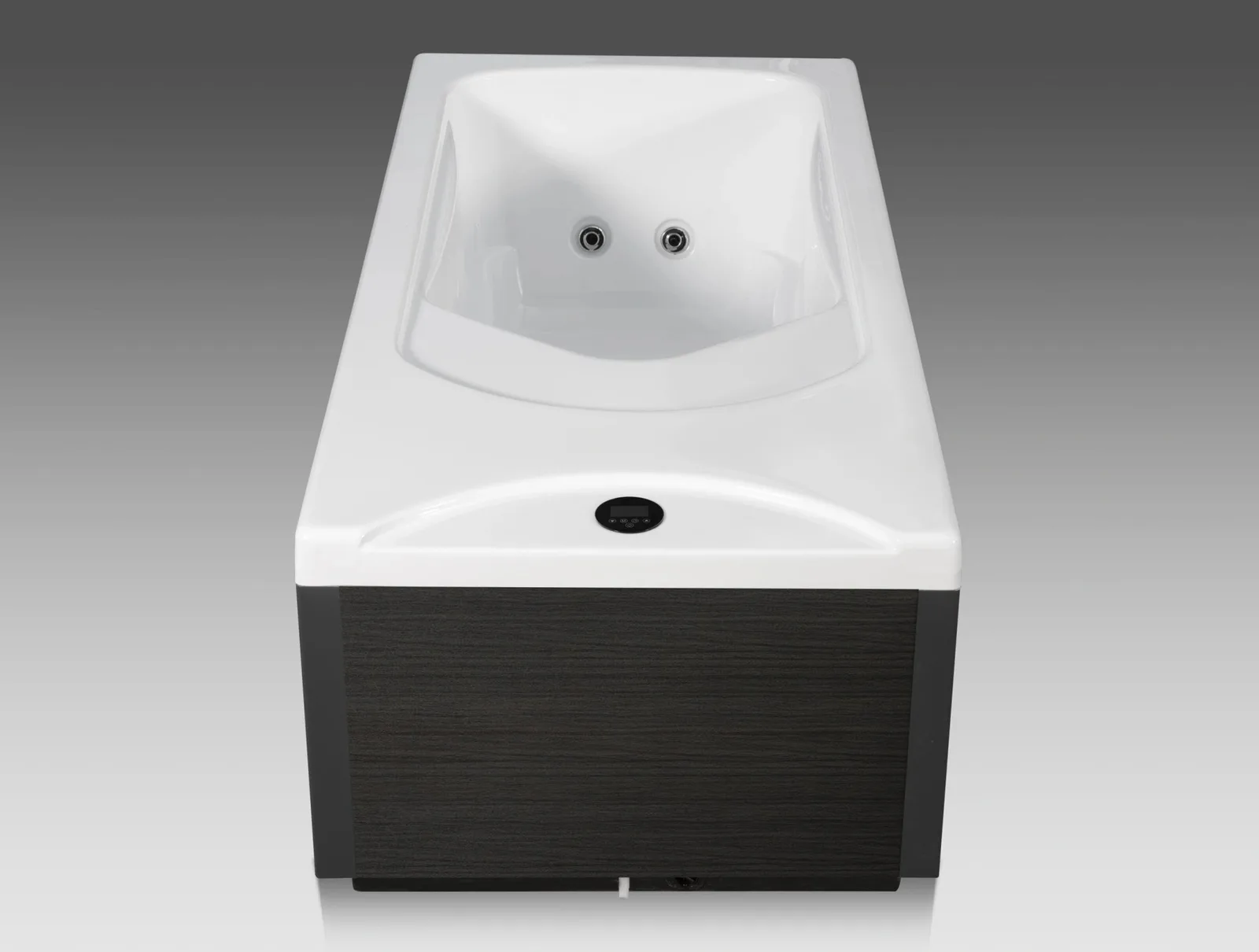 The Canary Island cold plunge lounger with a greystone cabinet